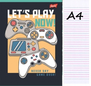 Zeszyt A4 32k do nauki pisania trzylinia trzy linia kolorowa Game Play