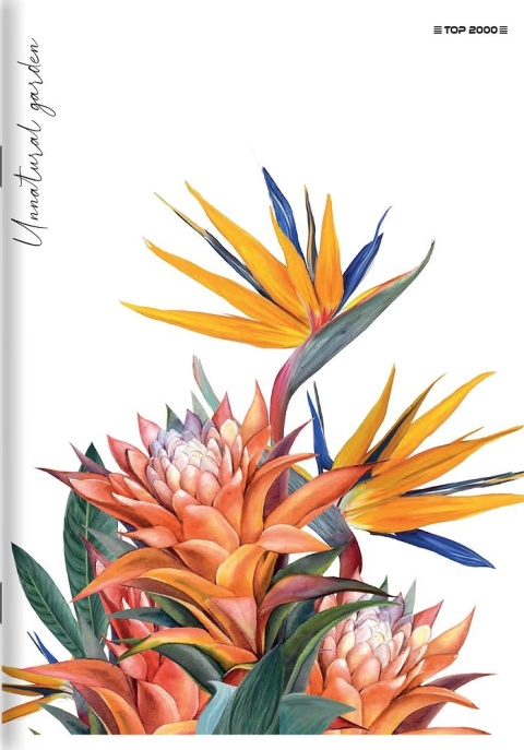 Zeszyt A4 kratka kratkę 60 kartek kwiaty flowers