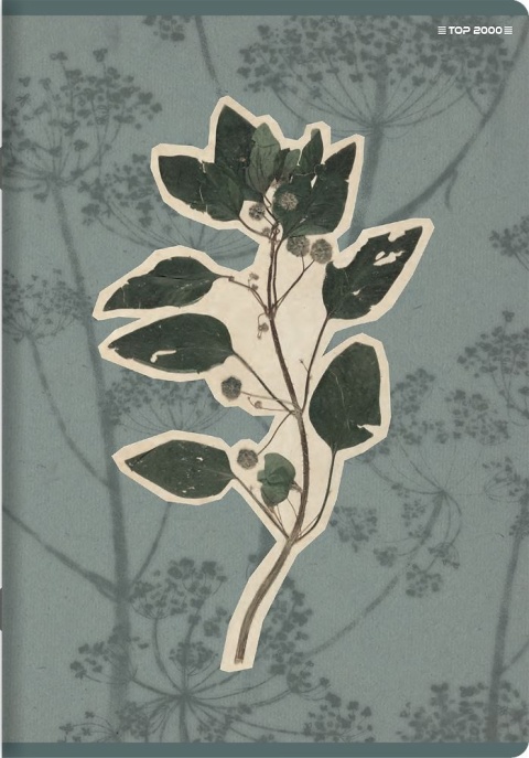 Zeszyt A4 kratka kratkę 60 kartek kwiaty botanical