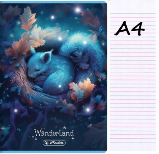 Zeszyt A4 trzylinia kolorowa do nauki pisania 32 kartek Wiewiórka Herlitz