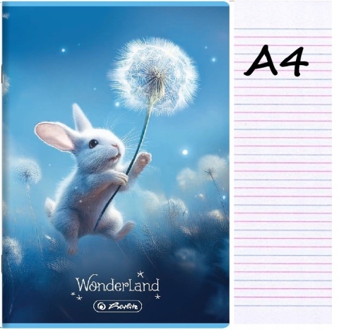 Zeszyt A4 trzylinia kolorowa do nauki pisania 32 kartek myszka Herlitz