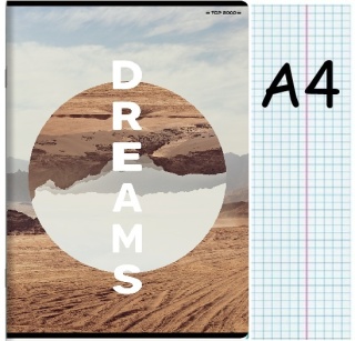 Zeszyt A4 w kratkę z marginesem 60k Dreams pustynia