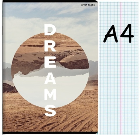 Zeszyt A4 w kratkę z marginesem 60k Dreams pustynia
