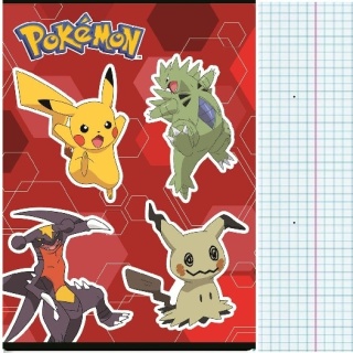 Zeszyt A5 w kratkę 32 kartki Pokemon