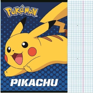 Zeszyt A5 w kratkę 32 kartki Pokemon Pikachu niebieski