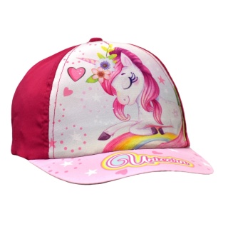 Czapka z daszkiem dziecięca Jednorożec Unicorn dla dziewczynki 7-8 lat 54cm