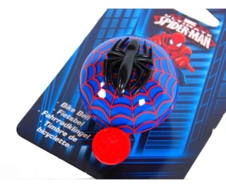 Dzwonek do roweru niebieski dla dzieci Spiderman pająk 3D