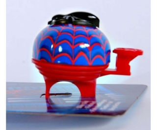 Dzwonek do roweru niebieski dla dzieci Spiderman pająk 3D