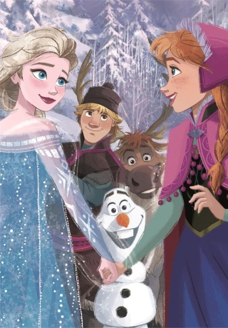 Kraina Lodu Frozen super color Puzzle Clementoni 104 EL 25743