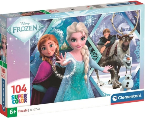 Kraina Lodu Frozen super color Puzzle Clementoni 104 EL 25737