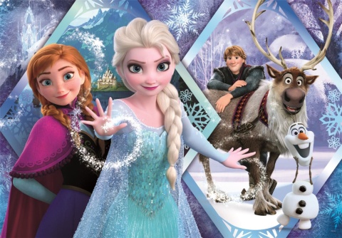 Kraina Lodu Frozen super color Puzzle Clementoni 104 EL 25737