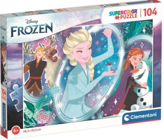 Kraina Lodu Frozen super color Puzzle Clementoni 104 EL 25737