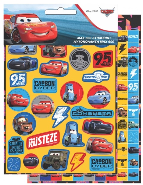 Naklejki zestaw naklejek Auta Zygzak McQueen Cars 600szt