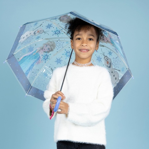 Parasol transparentny Kraina Lodu Frozen głęboki parasolka dla dzieci