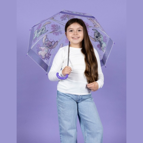 Parasol transparentny Lilo i Stitch głęboki parasolka dla dzieci