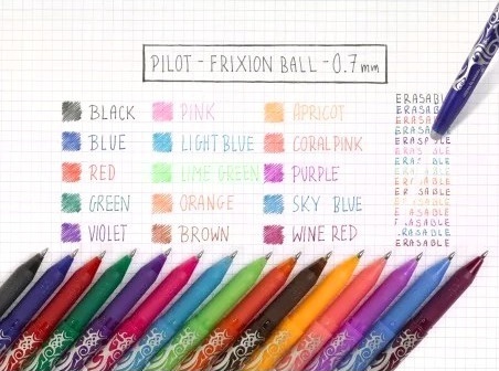 Pióro kulkowe FRIXION 0,7 black czarny tusz wymazywalne PILOT
