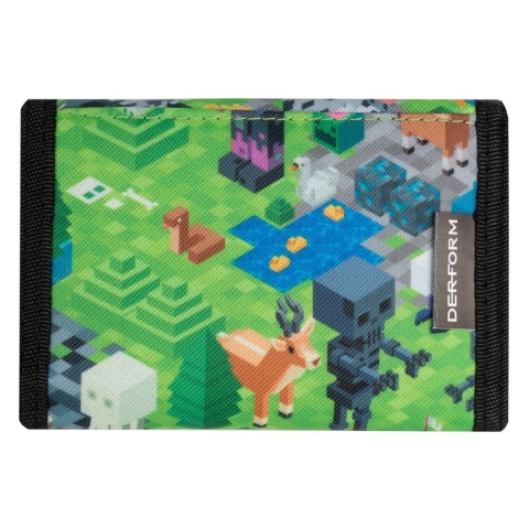 Portfel portfelik dziecięcy rzep suwak PIXEL game 37 dla fanów minecraft