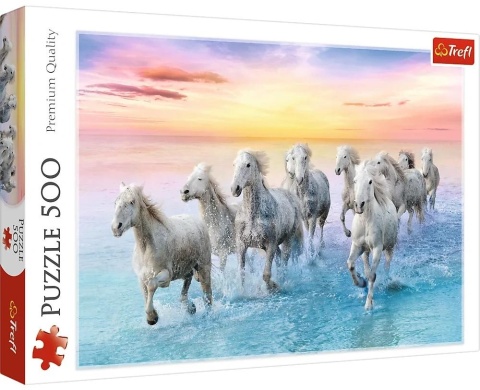 Puzzle Trefl białe konie w galopie 500 EL 37289