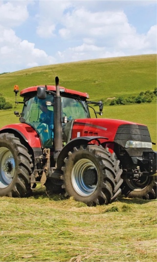 Ręcznik do rąk i twarzy przedszkola traktor czerwony ciągnik 30X50