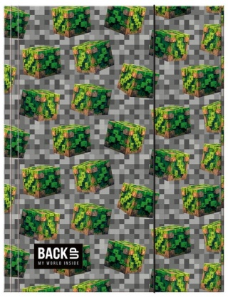 Teczka z gumką A4 na dokumenty szkolna Pixel kostki A78