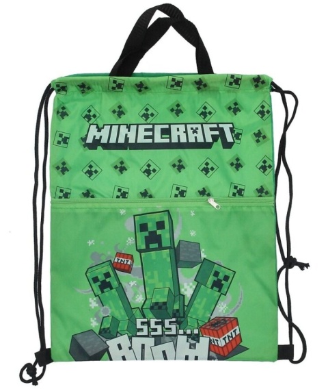 Worek na buty plecak sportowy gruby sznur Minecraft 42X35 cm