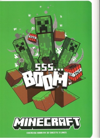 Zeszyt A4 w trzylinię kolorową 32 k A4/32 kartek MInecraft