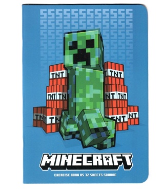 Zeszyt A5 w kratkę 32 k A5/32 kartek Minecraft