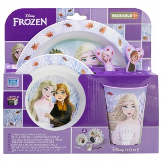 Kraina Lodu Frozen zestaw śniadaniowy talerz miska sztućce kubek