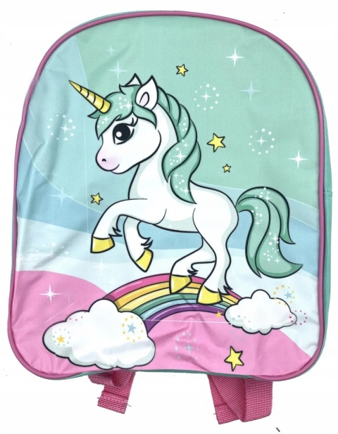 Plecak do przedszkola miętowy jednorożec Unicorn tęcza