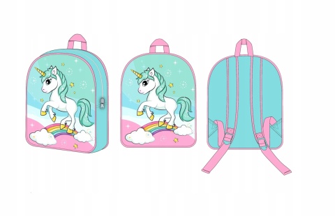 Plecak do przedszkola miętowy jednorożec Unicorn tęcza