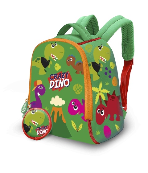 Plecak neoprenowy wycieczkowy do żłobka przedszkola DINOZAUR dino+ moneciak