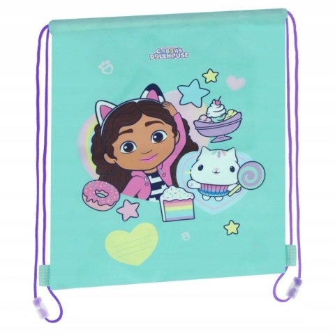 Plecak worek sportowy na buty kapcie KOCI DOMEK GABI 39x33 cm Plecak worek sportowy na buty kapcie KOCI DOMEK GABI 39x33 cm