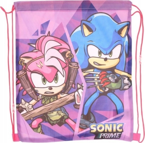 Plecak worek sportowy na buty kapcie różowy liście SONIC Plecak worek sportowy na buty kapcie różowy liście SONIC