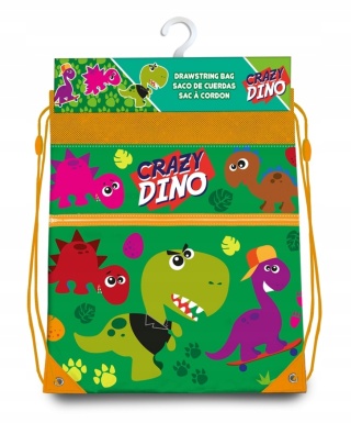 Worek na buty plecak sportowy Dinozaury crazy dino