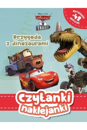Czytanki naklejanki Przygoda z dinozaurami. Auta w trasie 60 naklejek