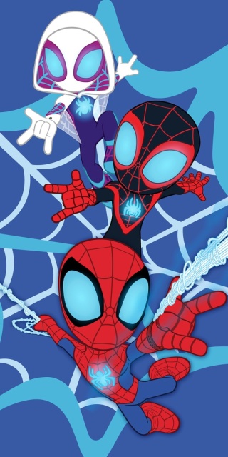 Spidey i przyjaciele Spiderman Ręcznik kąpielowy plażowy bawełniany 70x140