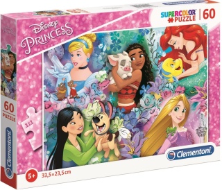 Księżniczki Syrenka Mulan Kopciuszek Puzzle 60 EL Clementoni 26995