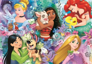 Księżniczki Syrenka Mulan Kopciuszek Puzzle 60 EL Clementoni 26995
