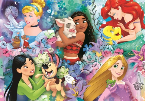 Księżniczki Syrenka Mulan Kopciuszek Puzzle 60 EL Clementoni 26995