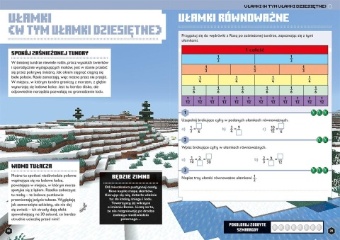 MINECRAFT matematyka MEGAzadania ćwiczenia łamigłówki wiek 11+