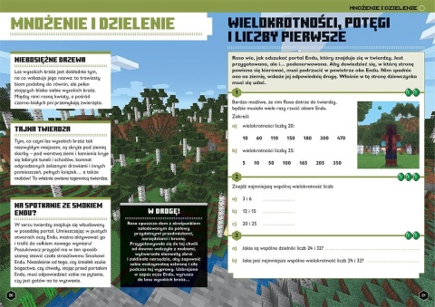 MINECRAFT matematyka MEGAzadania ćwiczenia łamigłówki wiek 12+