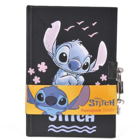 Notatnik Stich pamiętnik sekretny z kłódką czarny STITCH Sticz