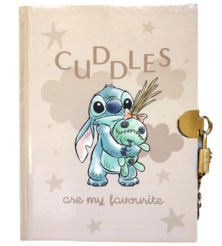 Notatnik notes pamiętnik z kłódką 62 k Lilo i Stitch Stich z Paskudką
