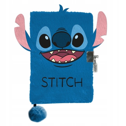 Notatnik pamiętnik puchaty z uszami kudłacz z kłódką LILO I STITCH