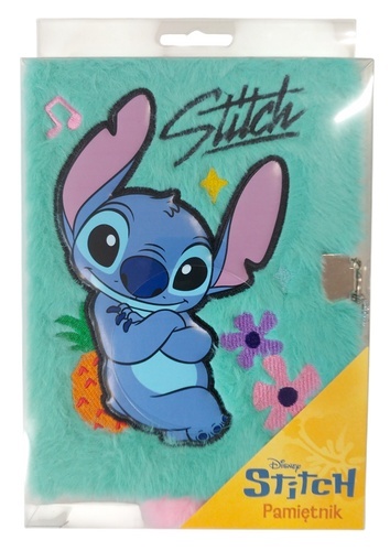 Notatnik pamiętnik puchaty z uszami kudłacz z kłódką kluczyk LILO I STITCH