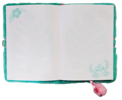 Notatnik pamiętnik puchaty z uszami kudłacz z kłódką kluczyk LILO I STITCH