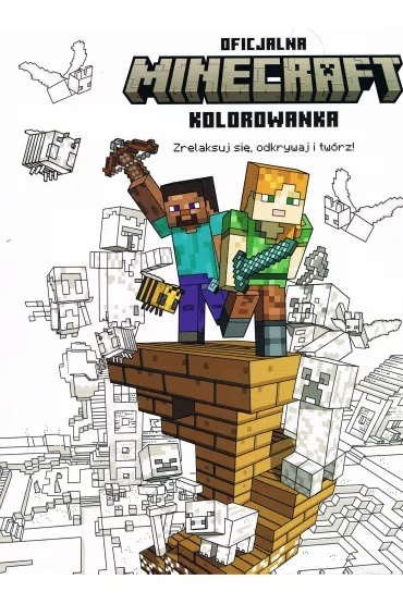 Oficjalna kolorowanka MINECRAFT relaks dla gracza pixel