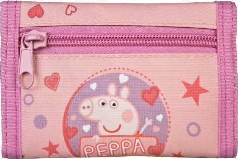 Portfel portfelik torebka ze sznurkiem na szyję rzep Świnka Peppa