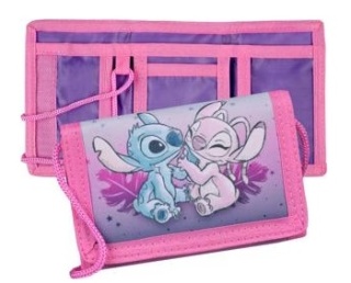 Portfel portfelik torebka ze sznurkiem na szyję rzep Stitch i Angel