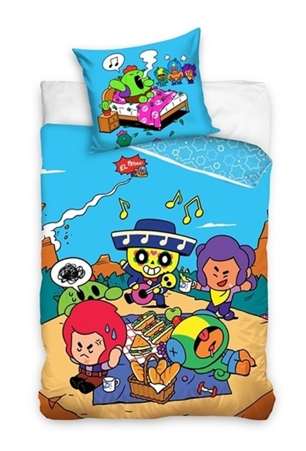 Pościel bawełniana komplet pościeli Brawl Stars 135x200 + 80x80CM
